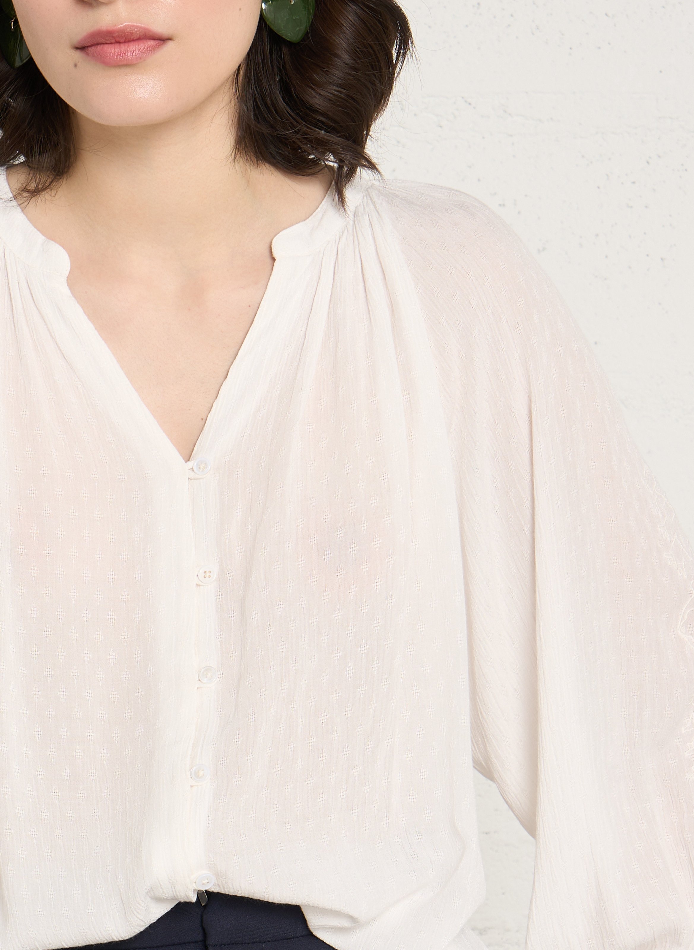 Weite Langarmbluse LA PETITE ETOILE Beige