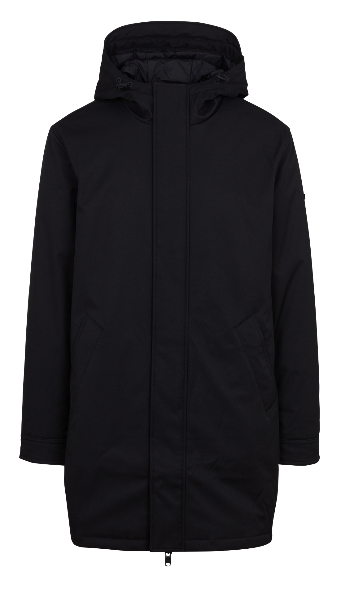 Parka droite col montant à capuche EDEN PARK Noir