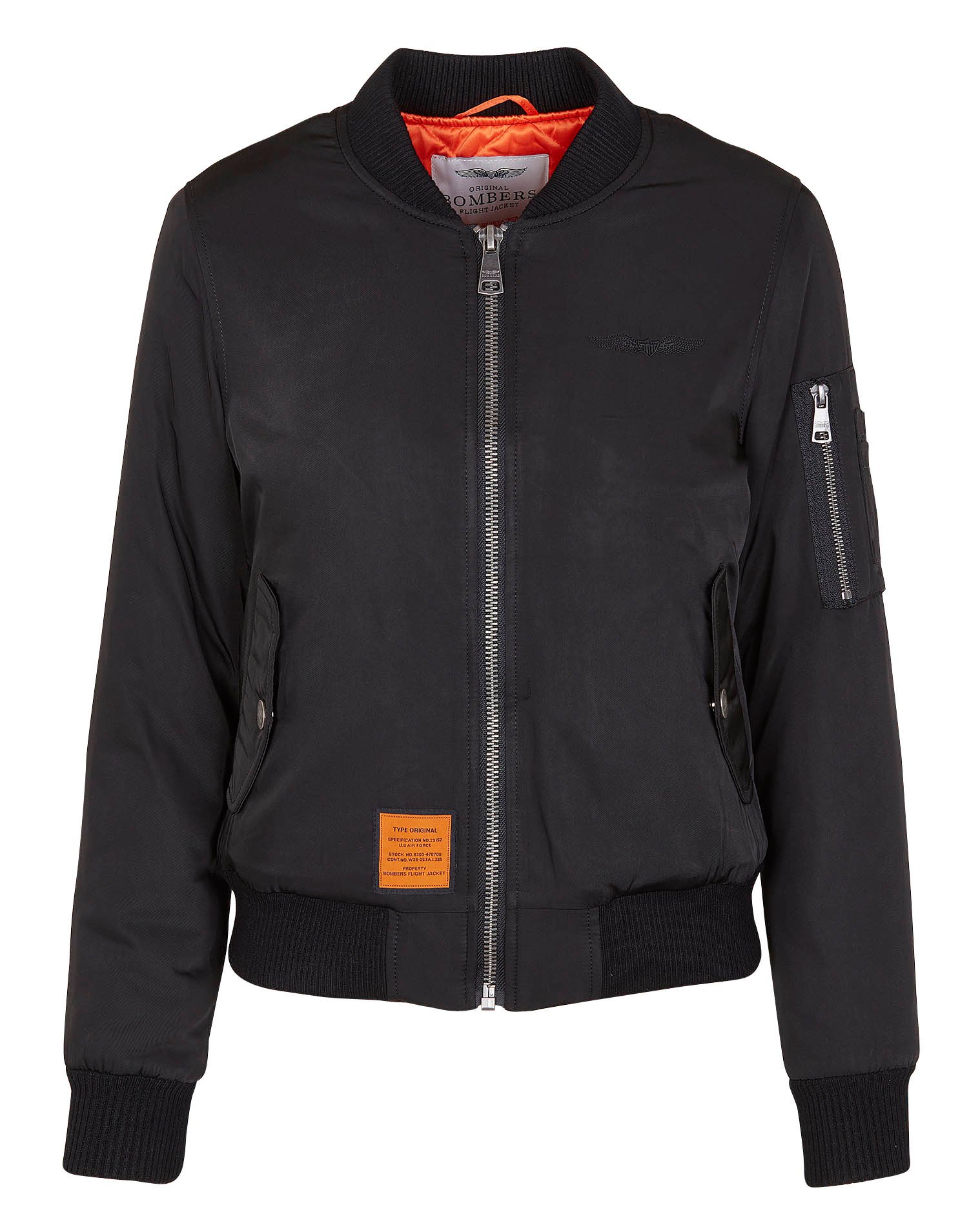 Bomber col teddy cintré BOMBERS ORIGINAL Noir