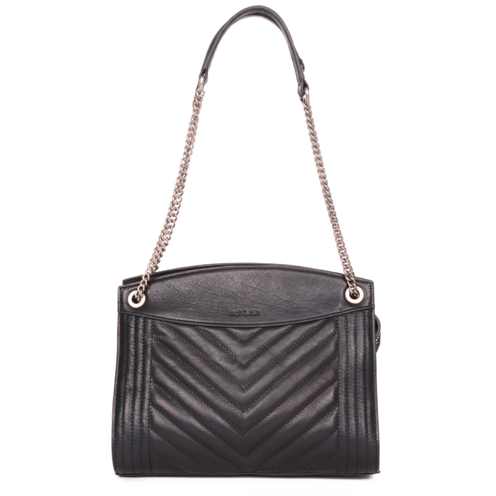 Sac matelassé en cuir NAT & NIN Noir