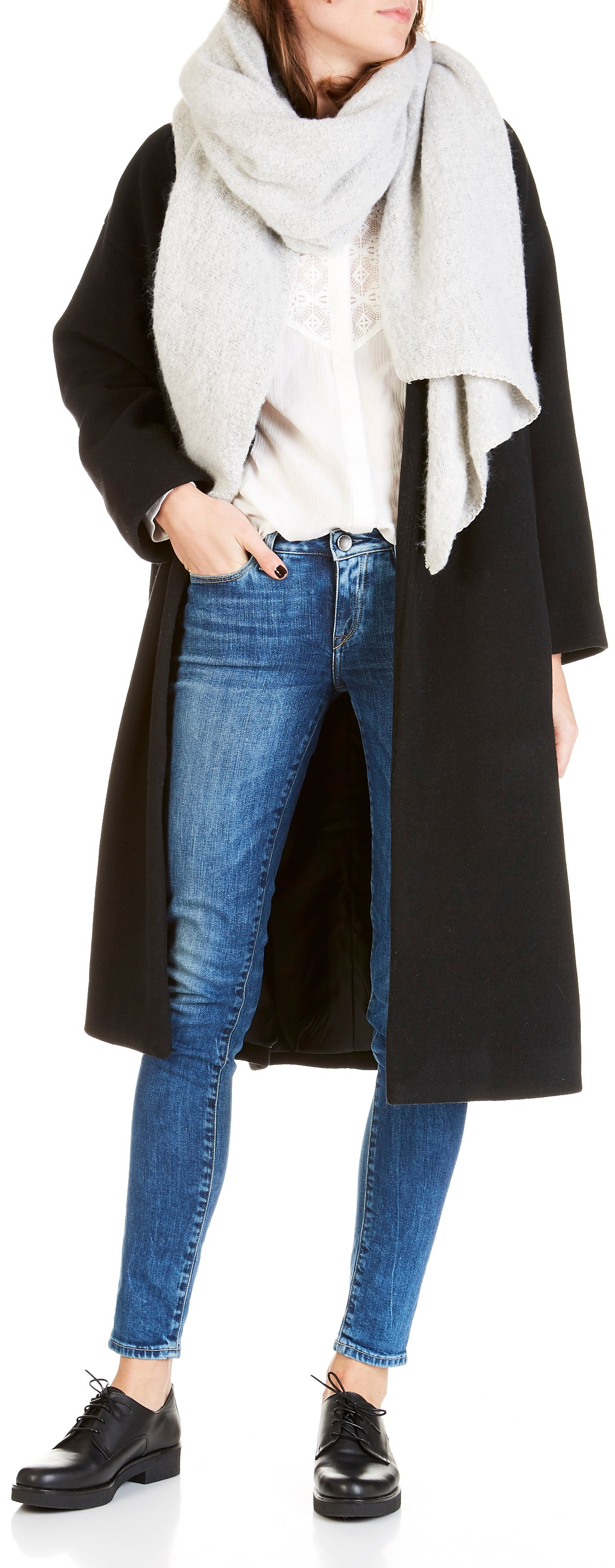 Chenille knit scarf PIECES