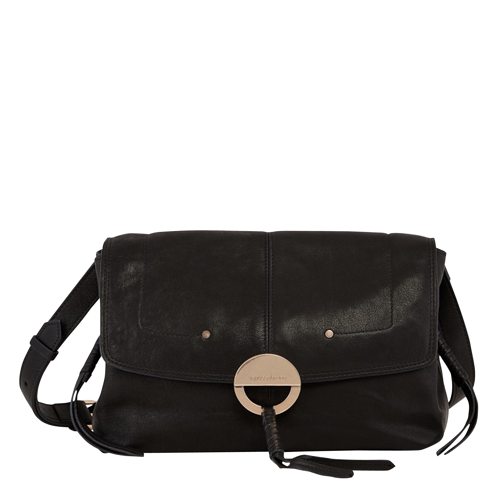 Sac bandoulière en cuir souple  OTHILIA Noir