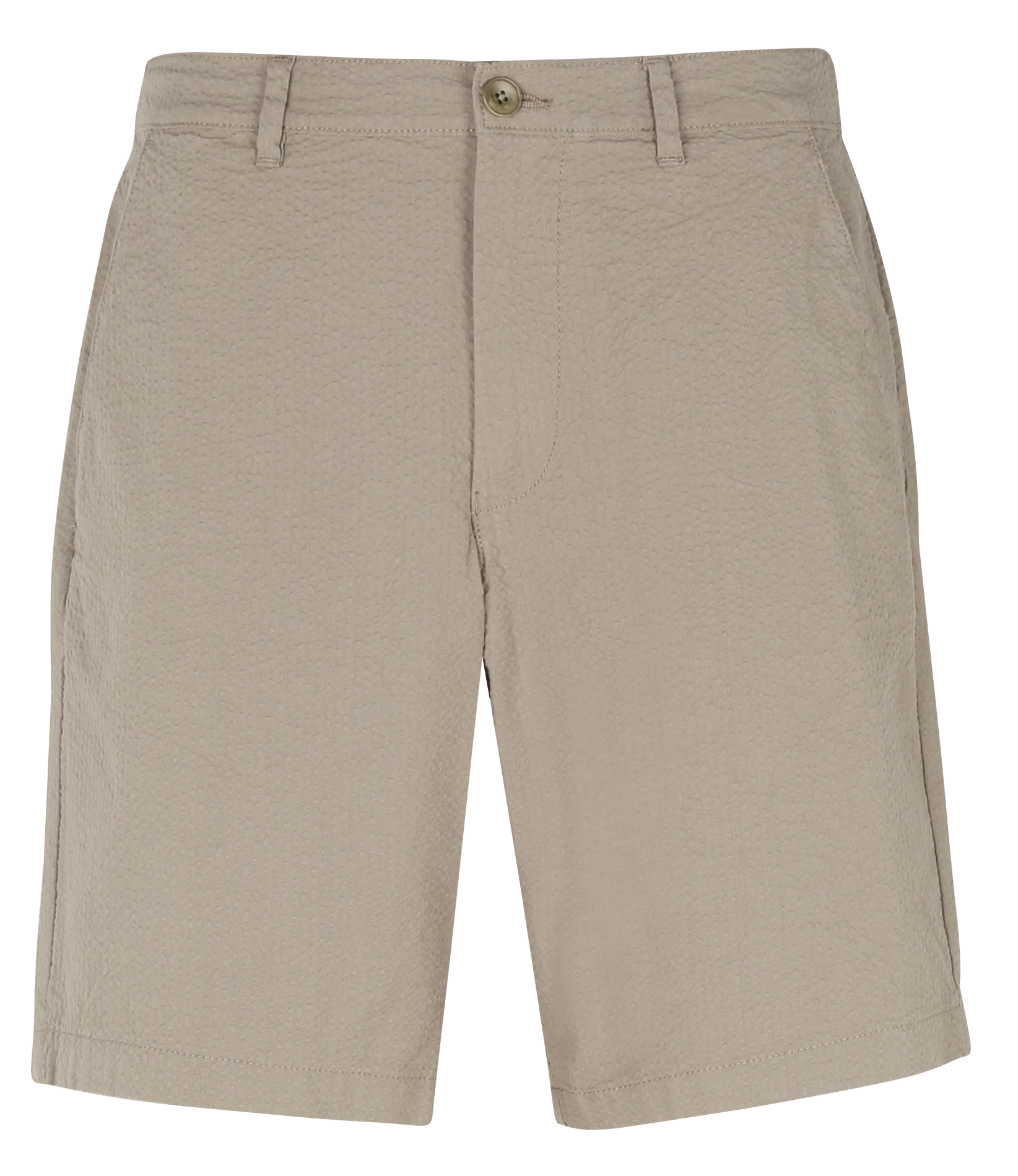 Organic cotton-blend textured Bermuda shorts SELECTED Grey