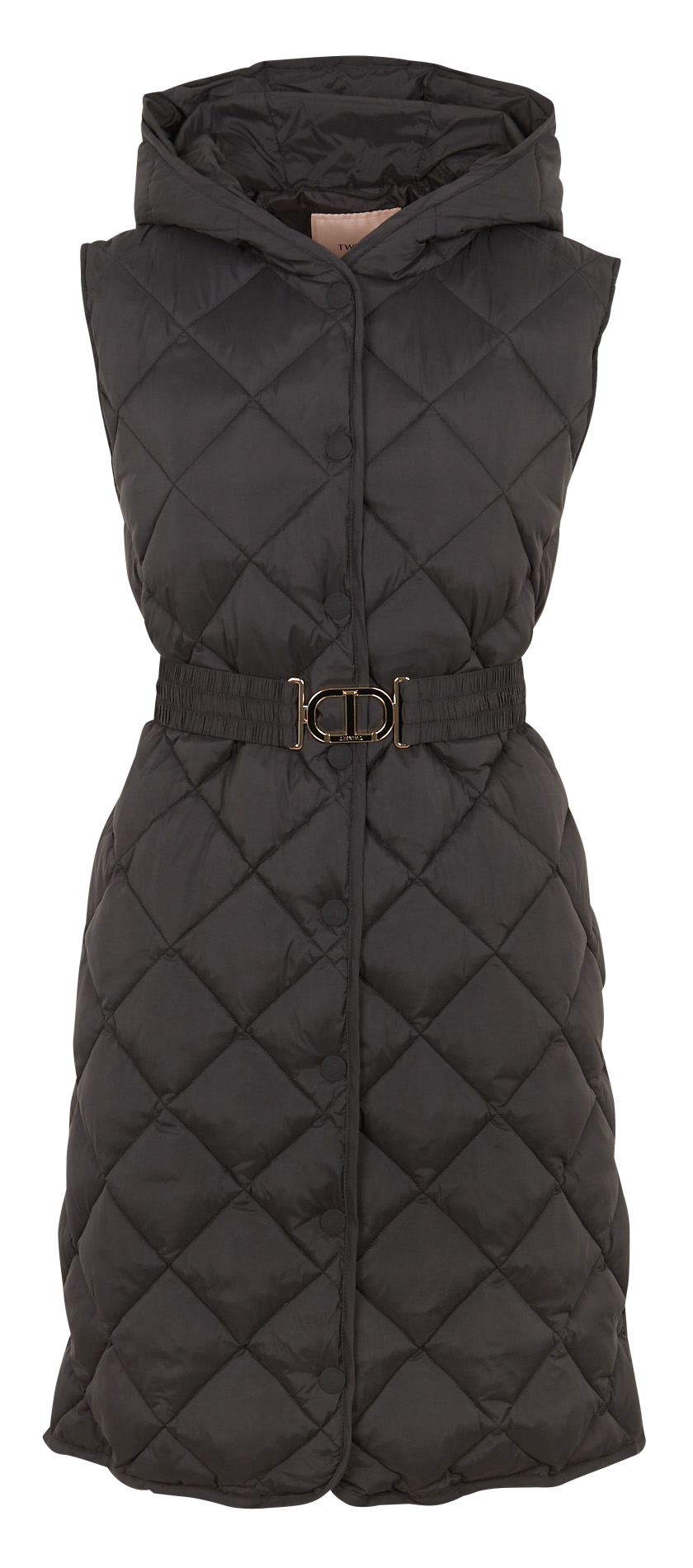 Padded jacket with hood TWINSET Black