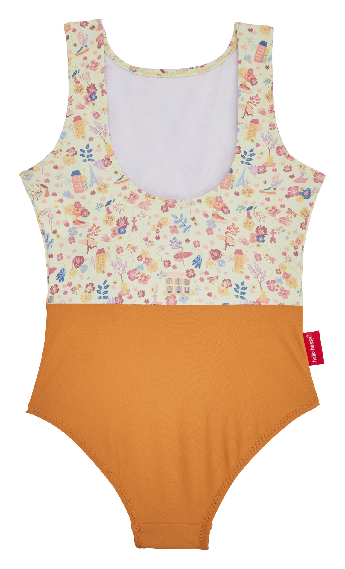 Printed one-piece swimsuit HELLO HOSSY Orange