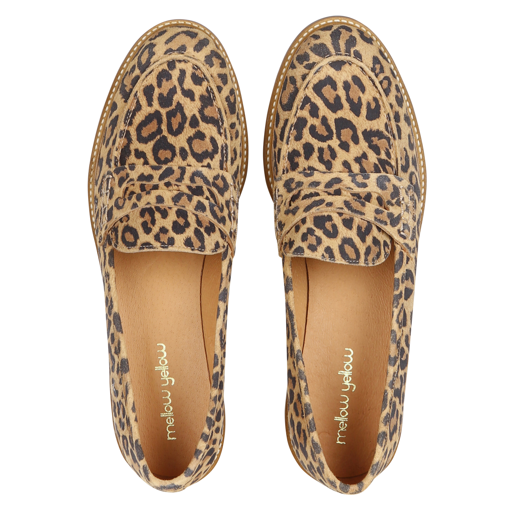 Mocassins léopard en cuir velours MELLOW YELLOW Multicolore
