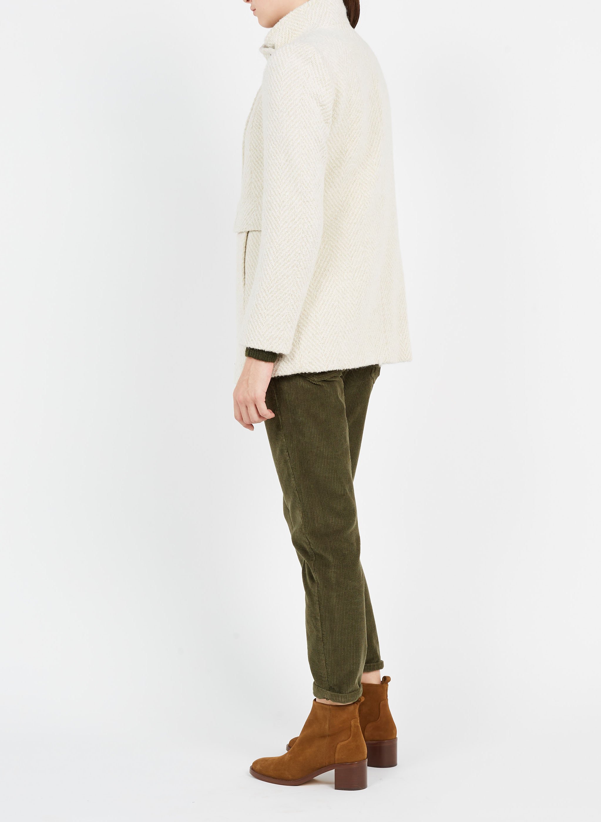 Manteau col montant CAROLL Beige