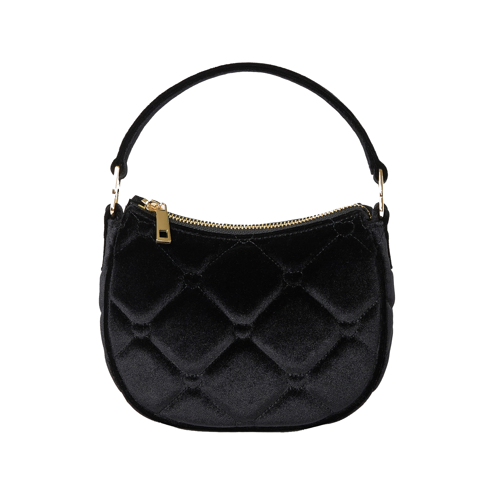 Baguettetasche aus Velours TARA JARMON Schwarz