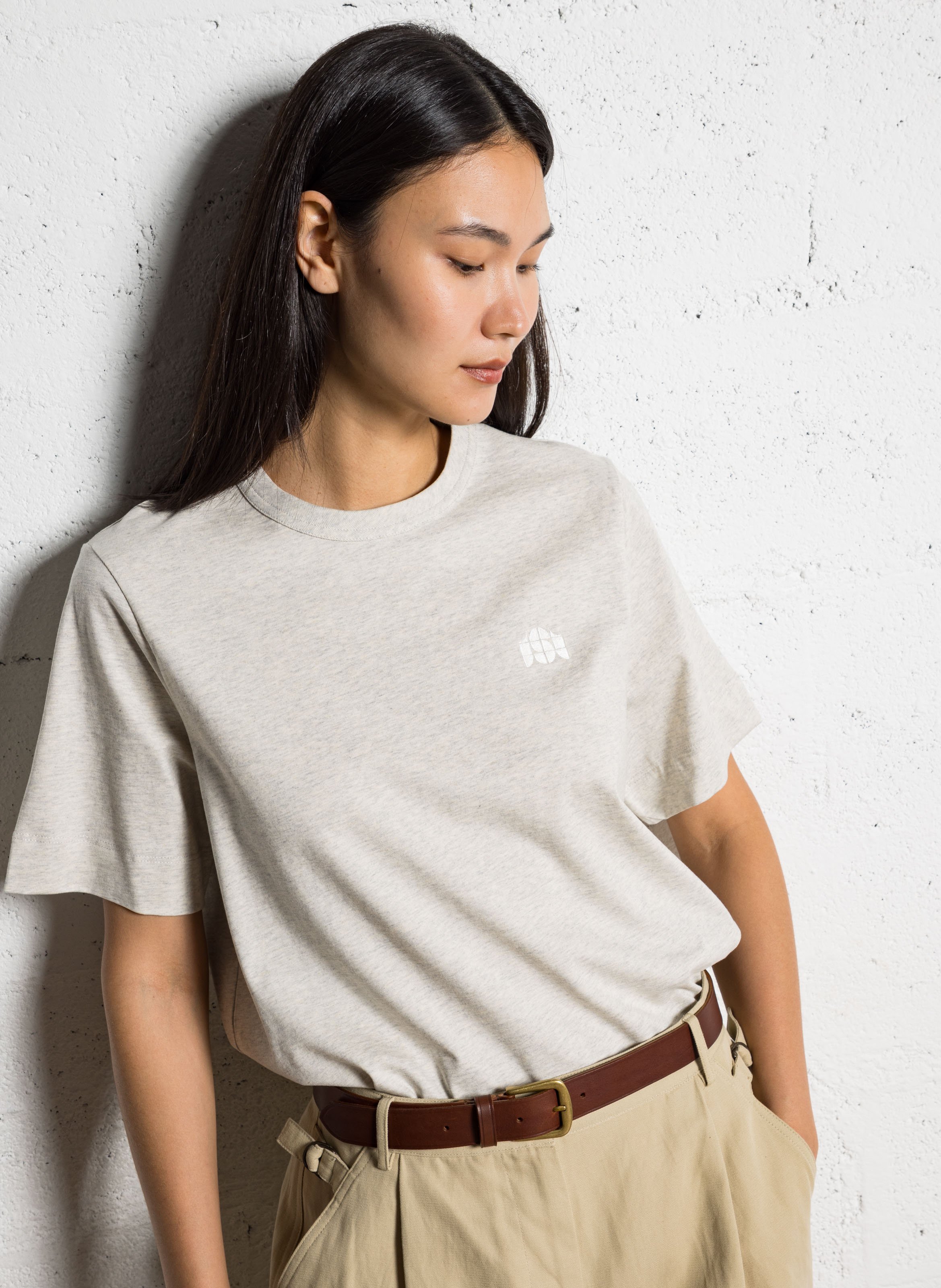 Leather belt with buckle SOEUR Brown