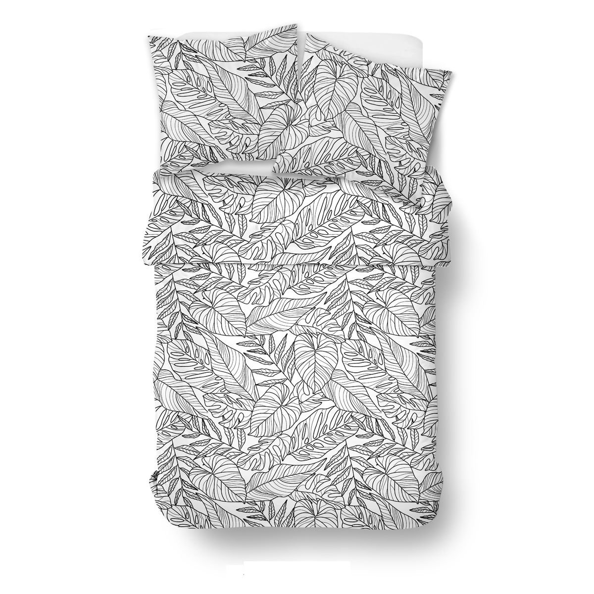 Printed cotton bed set TODAY LINGE DE MAISON White