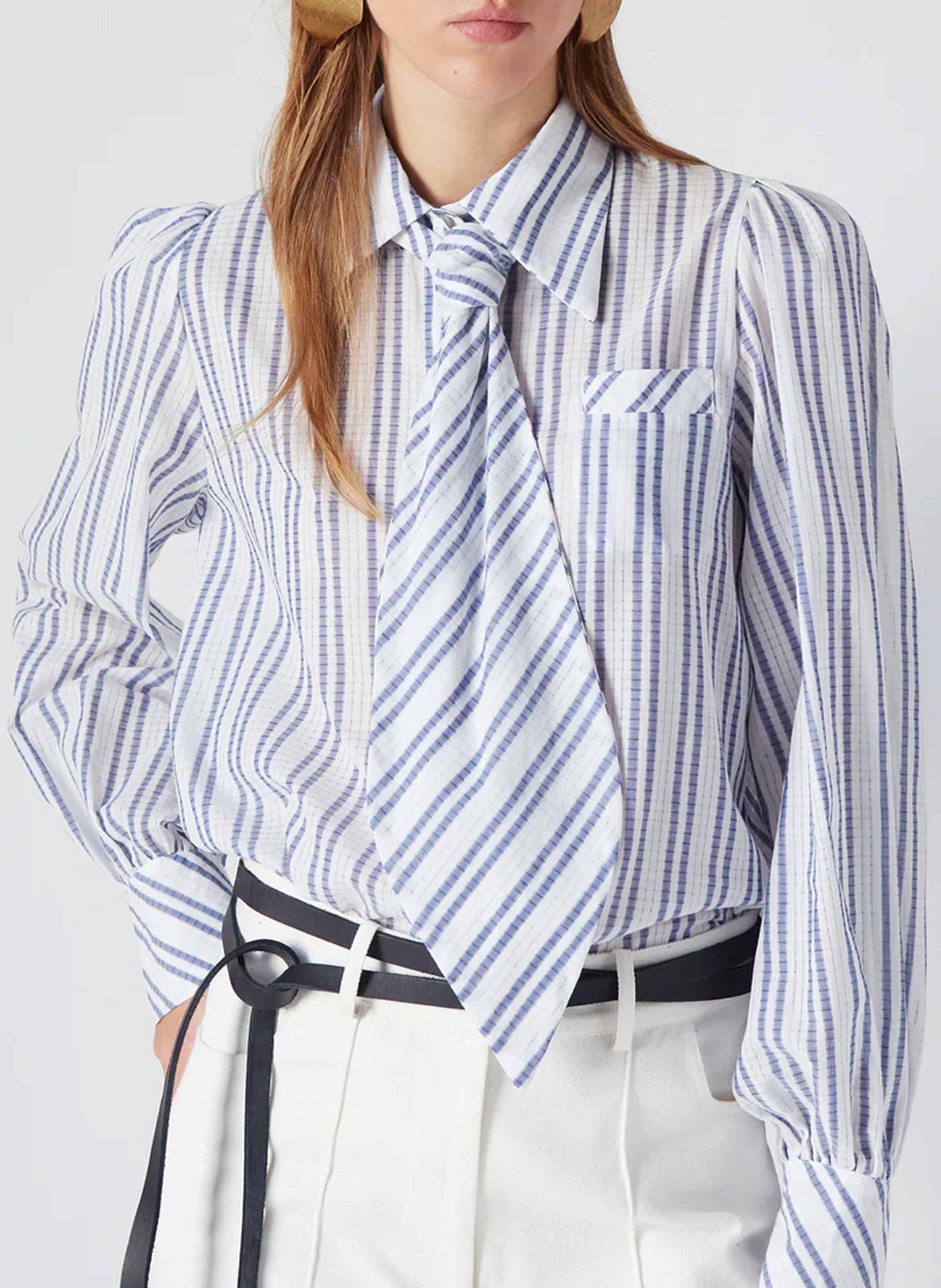 Chemise col classique en coton THE LABEL EDITION Bleu