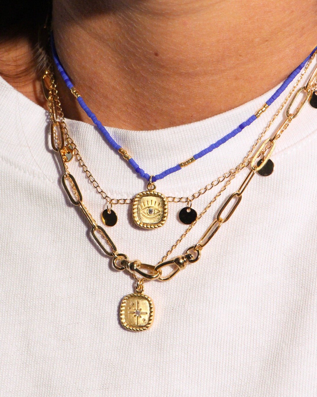 Miyuki eye necklace NILAI Golden