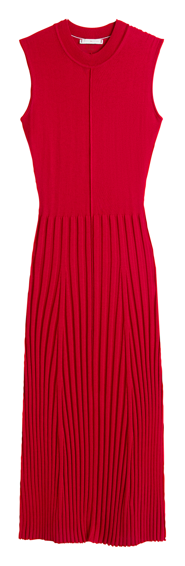 Robe midi col rond TOMMY HILFIGER Rouge