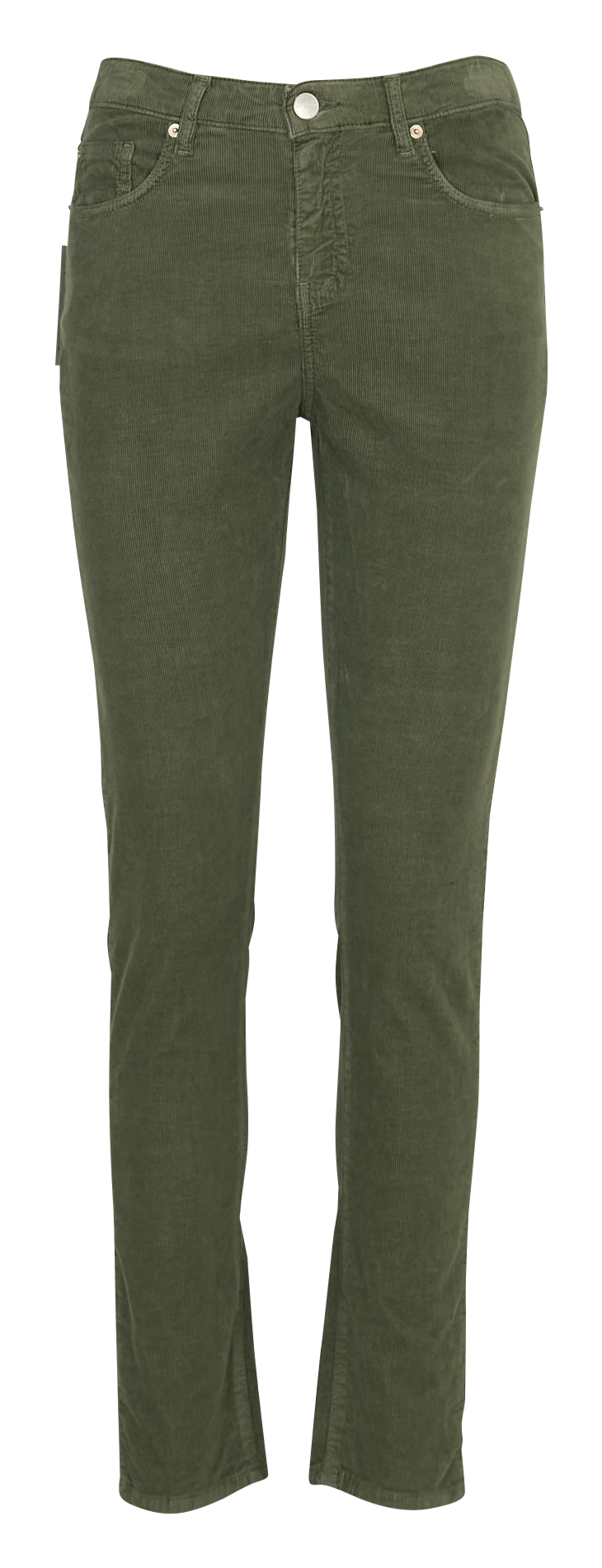 Pantalon van katoenm&eacute;lange met smalle pijp ACQUAVERDE Kaki