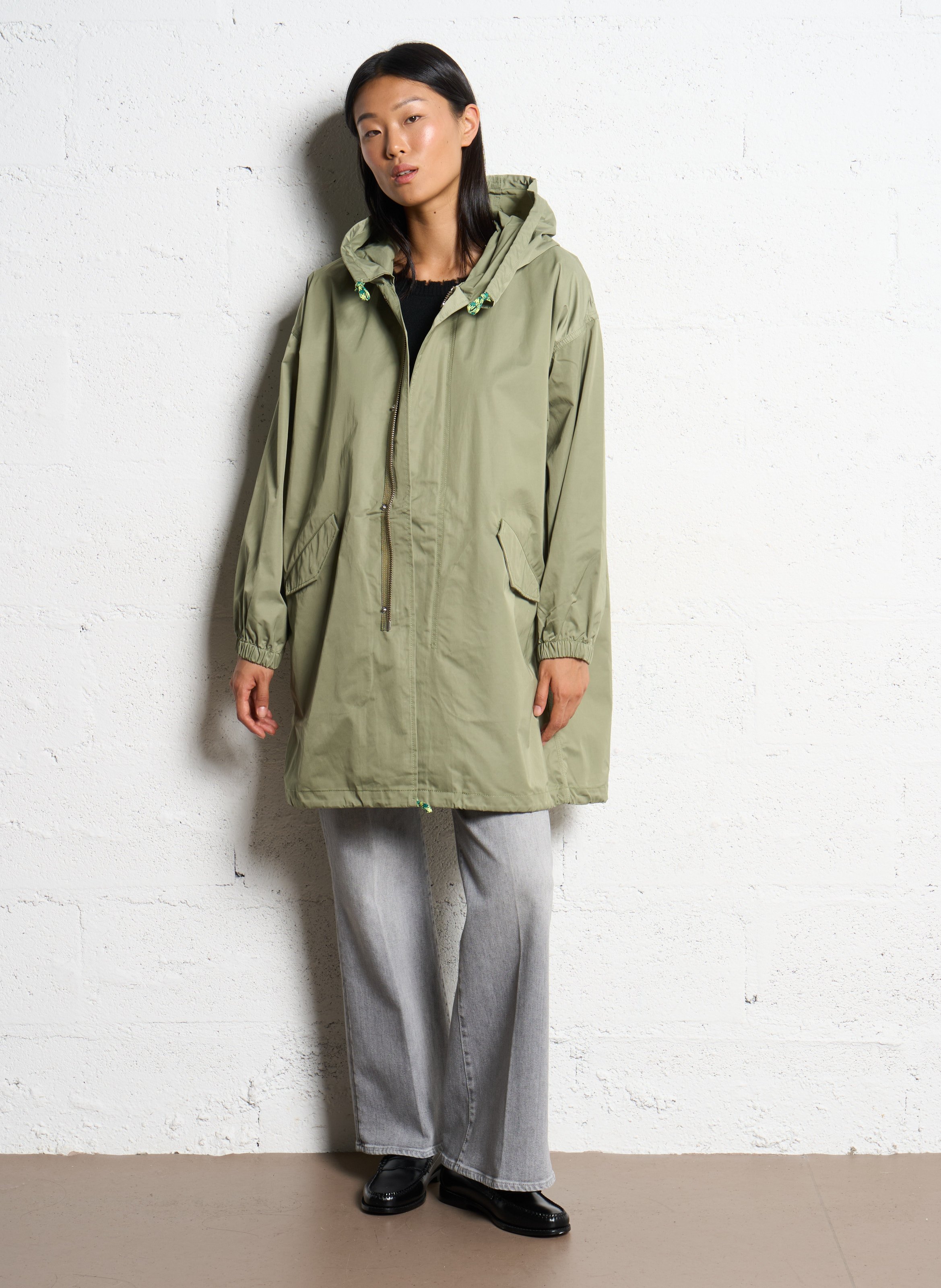 Weiter Kapuzenparka BELLEROSE Grun