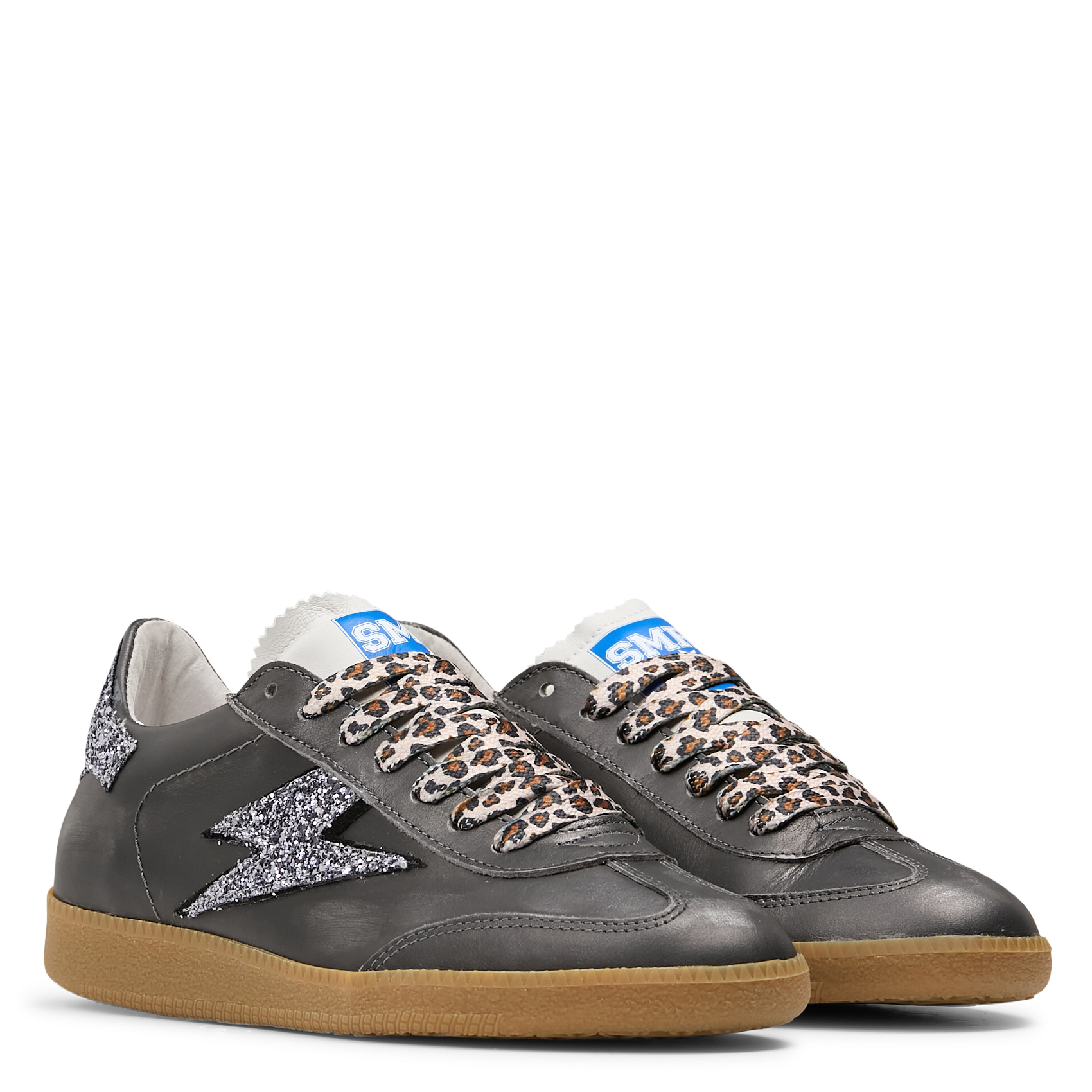 Baskets basses métallisées en cuir mélangé SEMERDJIAN - SMR Gris