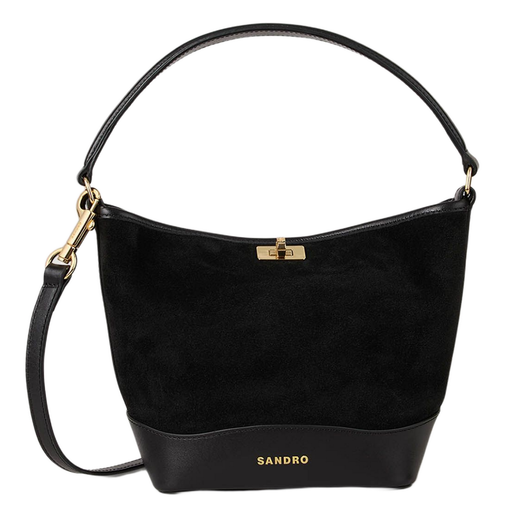 Suède emmertas  SANDRO Zwart