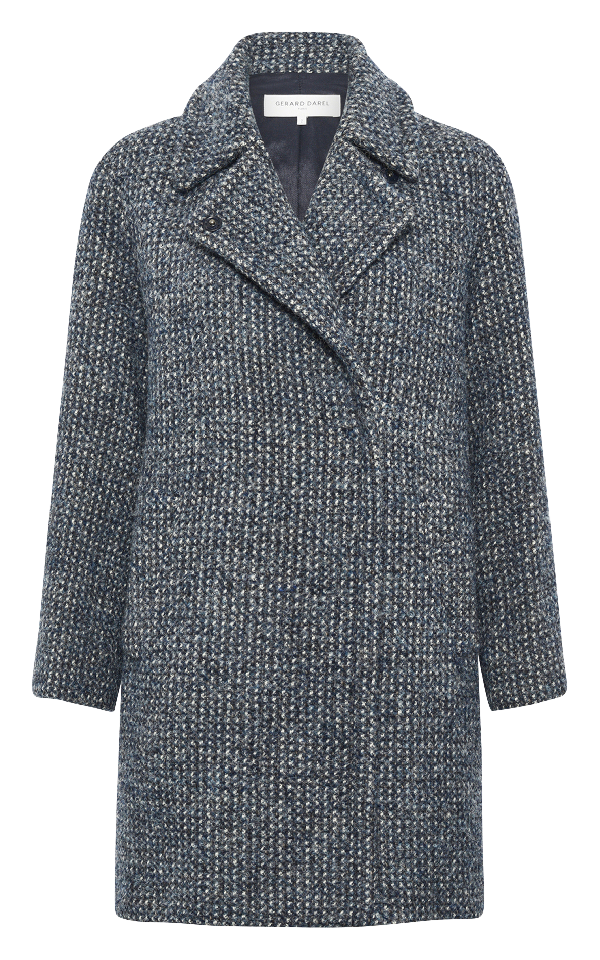 Manteau col tailleur en laine mélangée GERARD DAREL Bleu