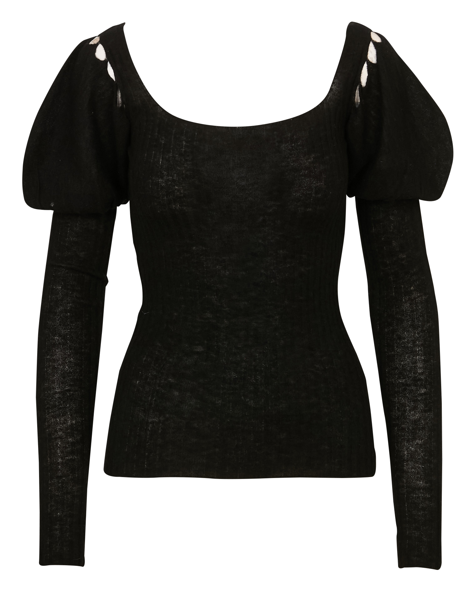 Pull près du corps en laine mélangée MES DEMOISELLES Noir