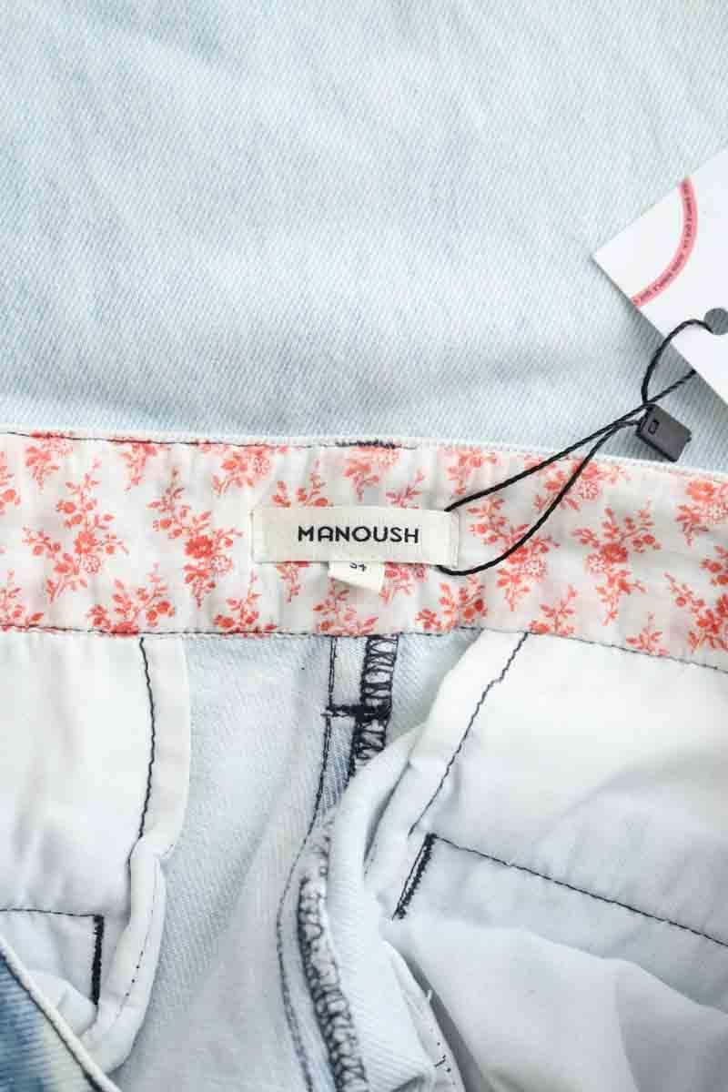 Cotton straight jeans Manoush - Seconde Main Blue