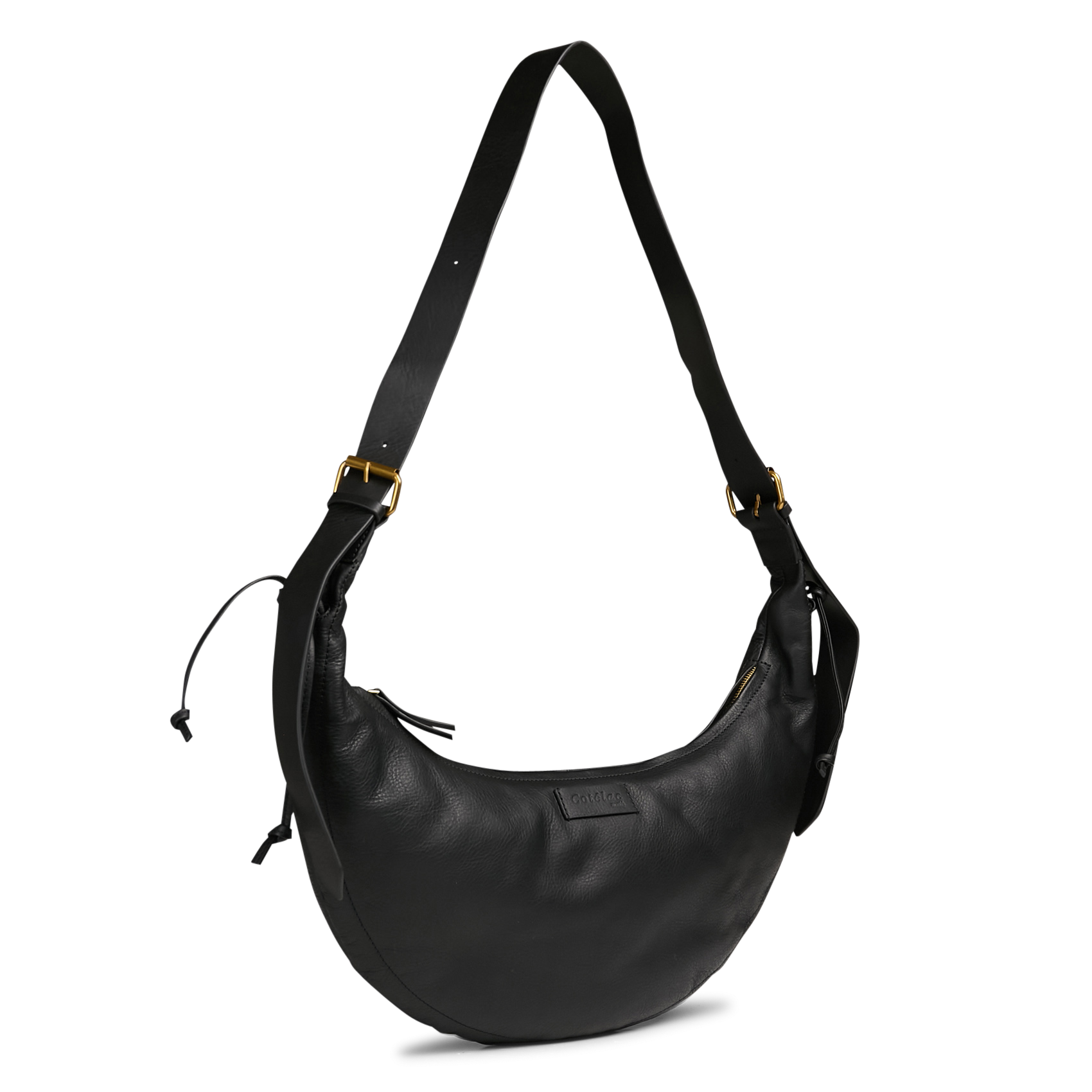 Umhängetasche aus Leder ACOTE Schwarz