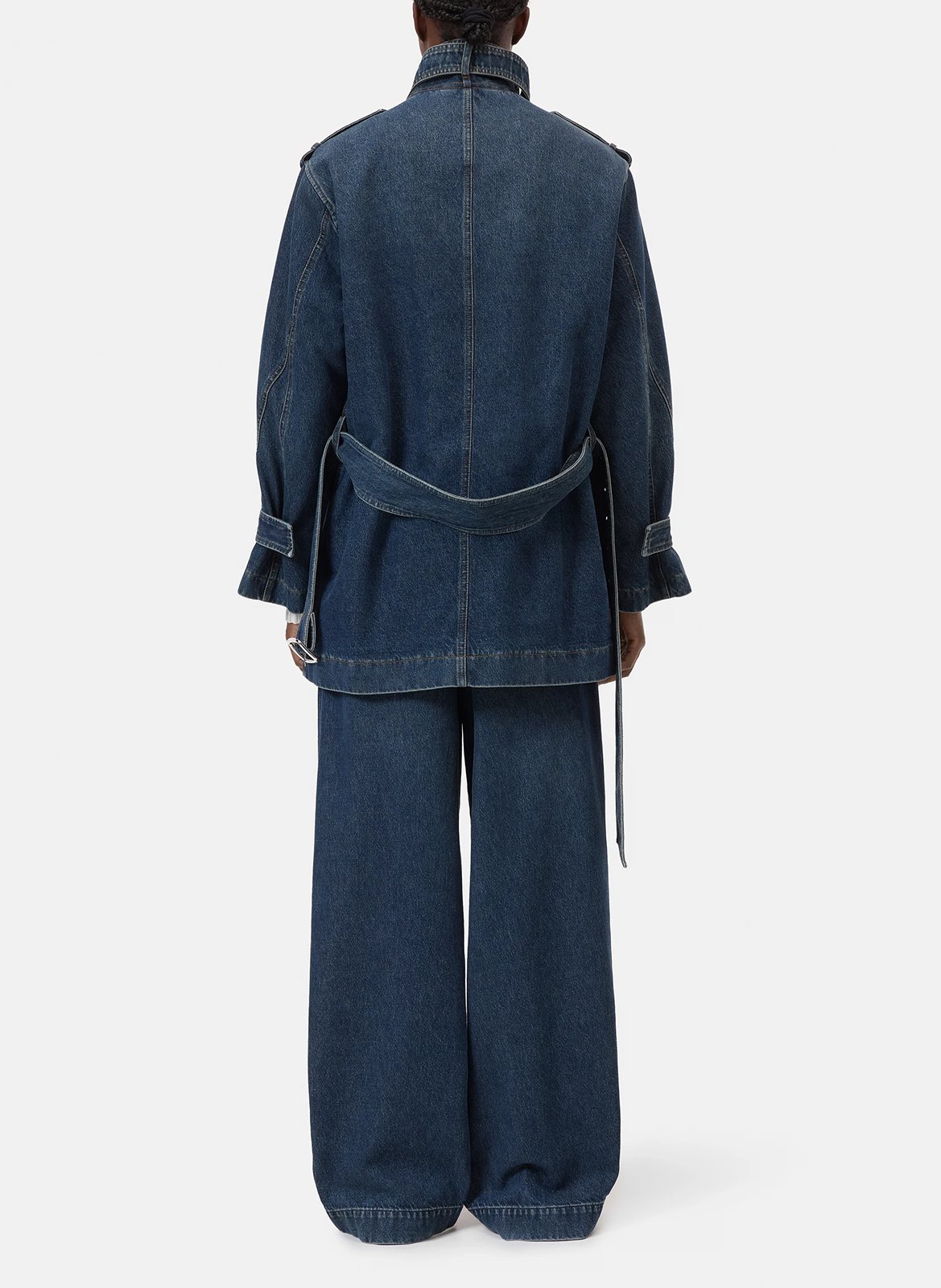 Veste oversize col montant en coton bio mélangé CLOSED Bleu