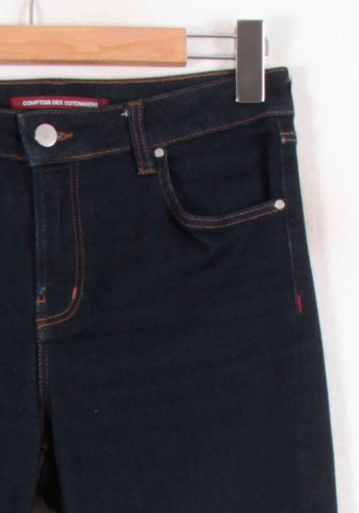 Cropped slim jeans with studs COMPTOIR DES COTONNIERS - Seconde main Blue