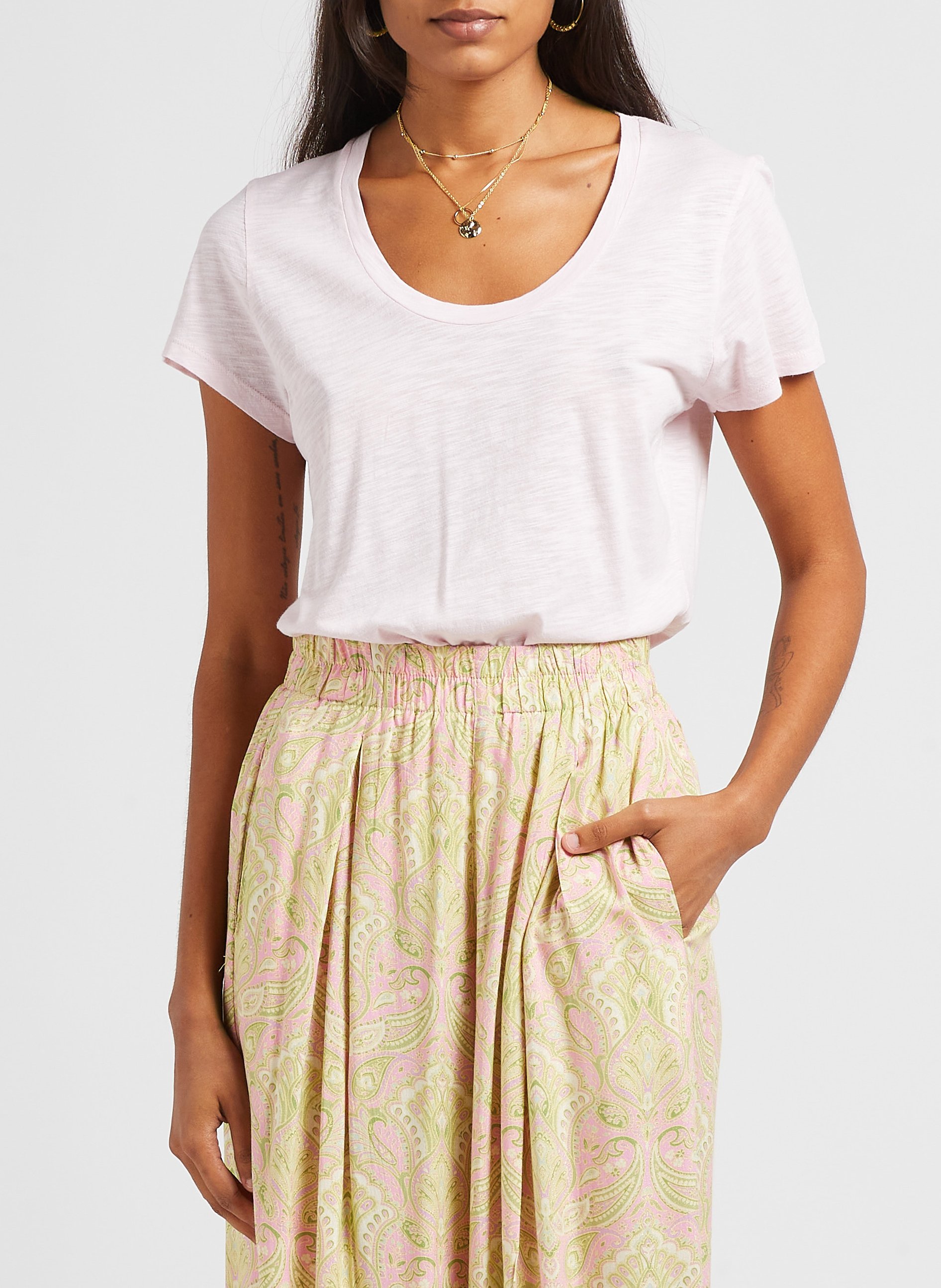 Basic cotton-mix T-shirt AMERICAN VINTAGE