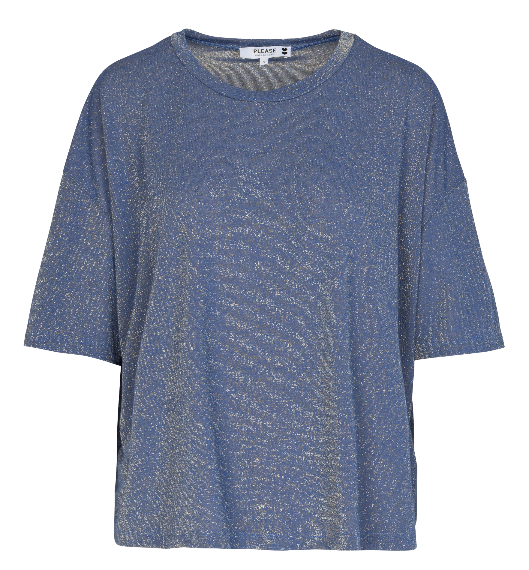 Tee-shirt fluide ample métallisé PLEASE
