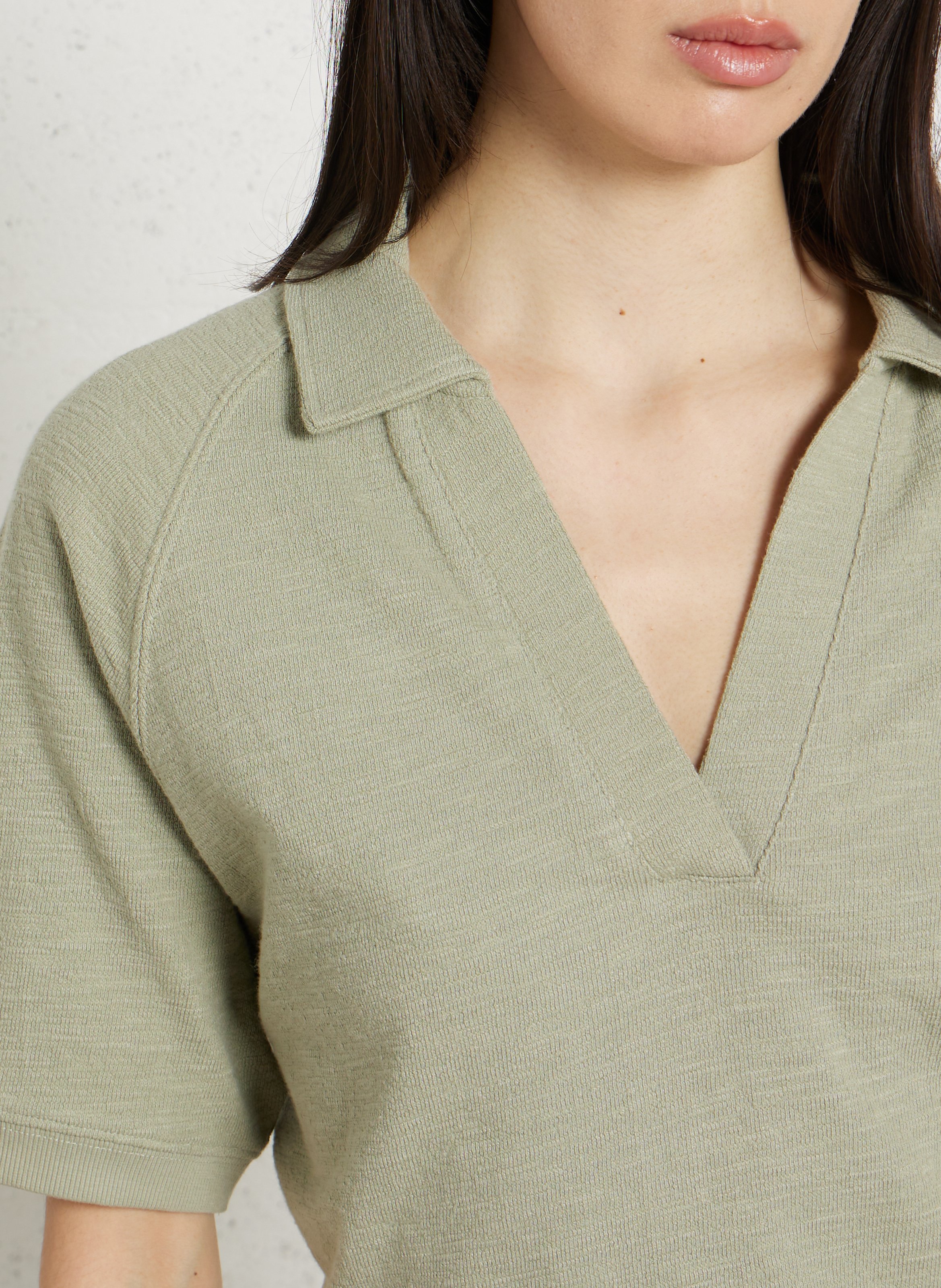 Weit geschnittenes Baumwoll-T-Shirt MAISON 123 Grun