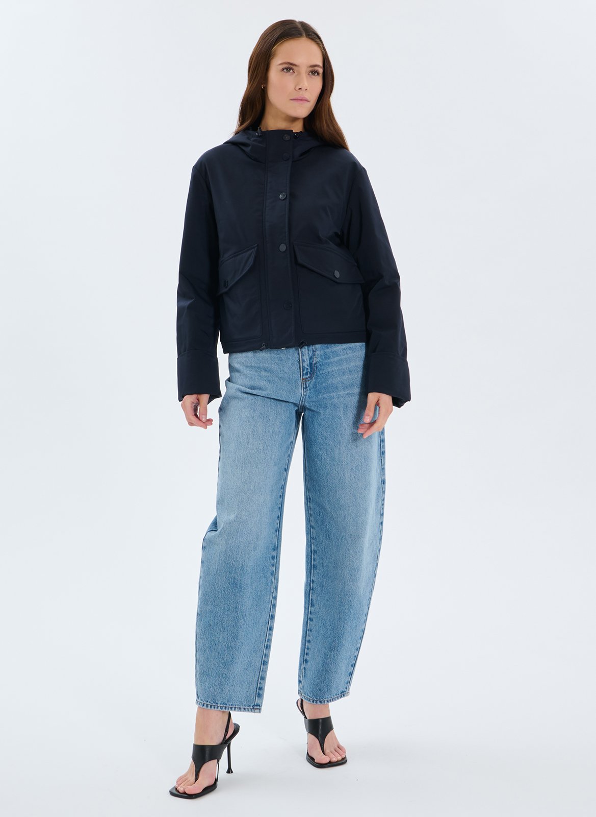 Manteau oversize à capuche ZAPA Bleu