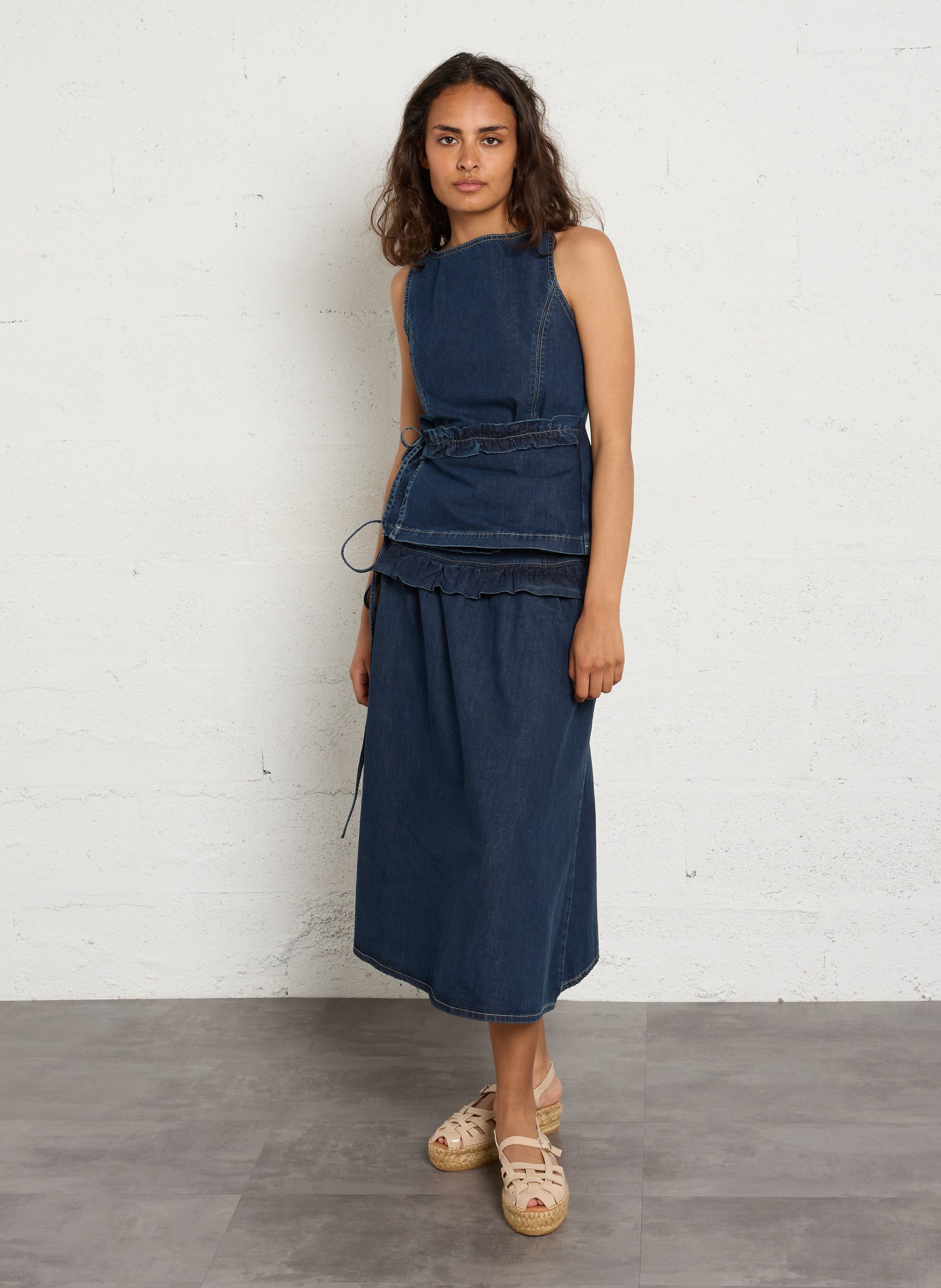 Espadrilles en cuir NAGUISA Marron