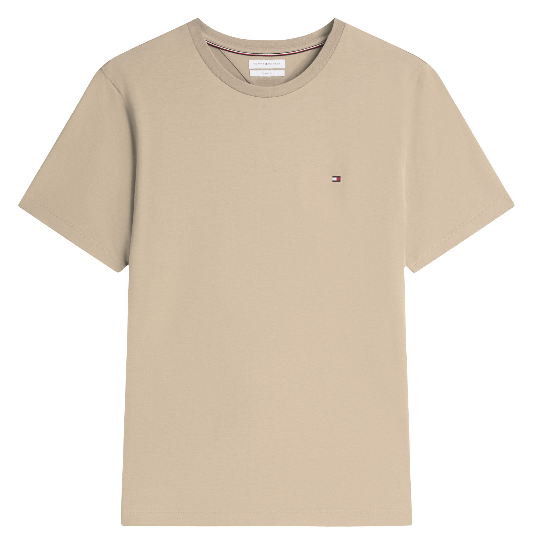 Katoenen T-shirt met ronde hals TOMMY HILFIGER Beige