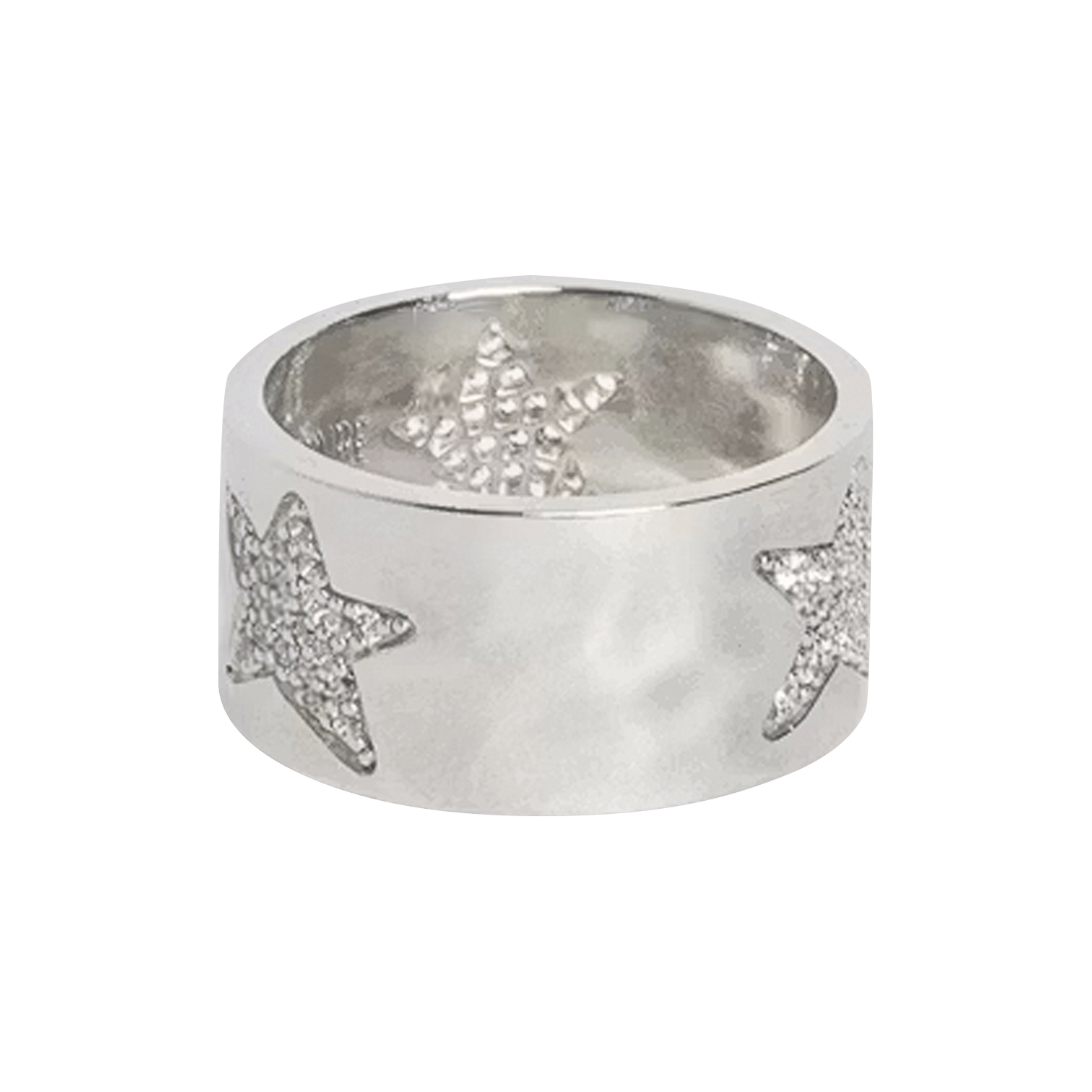 Bague martelée avec étoiles ZADIG&VOLTAIRE Argent