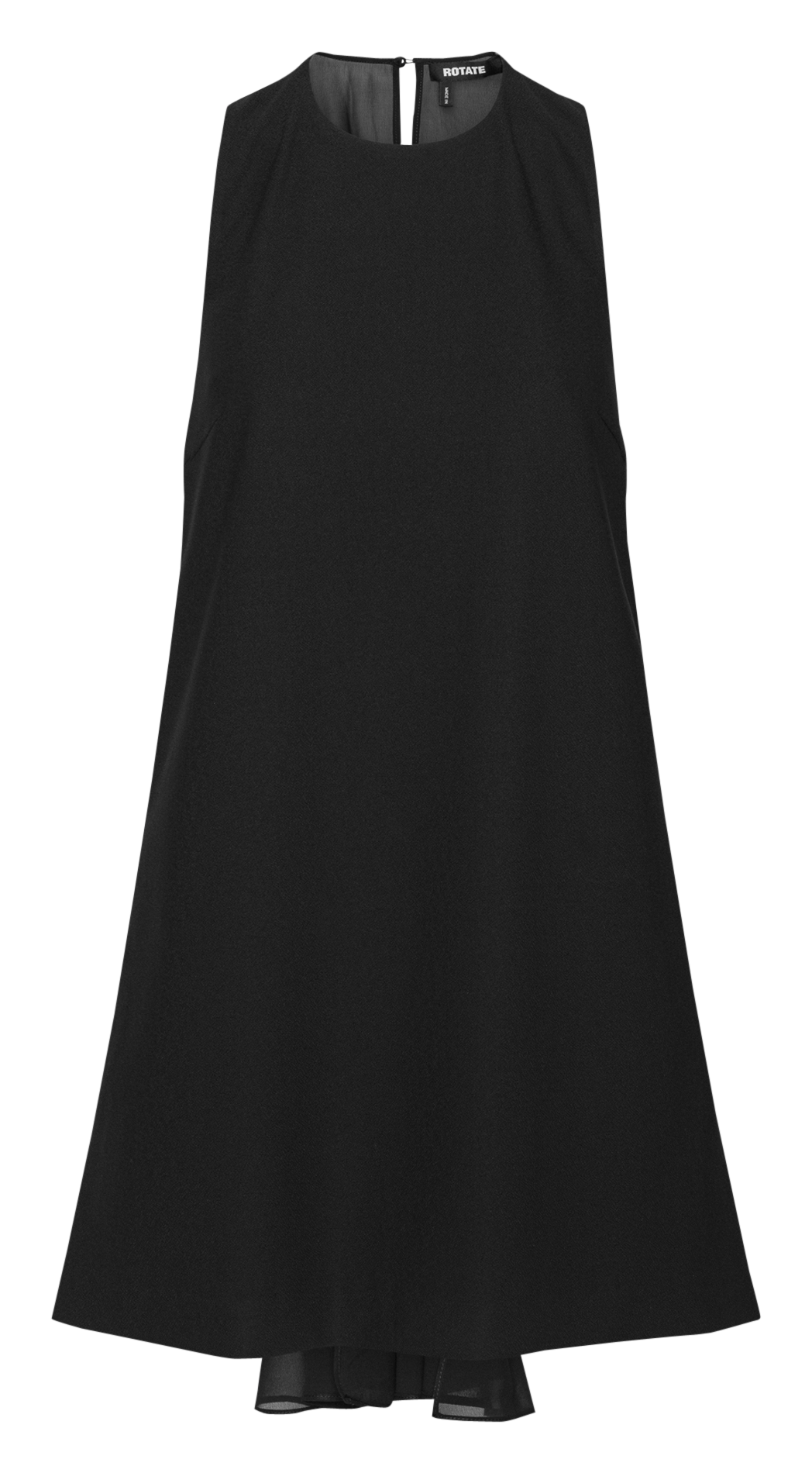 Short round-neck dress ROTATE Black