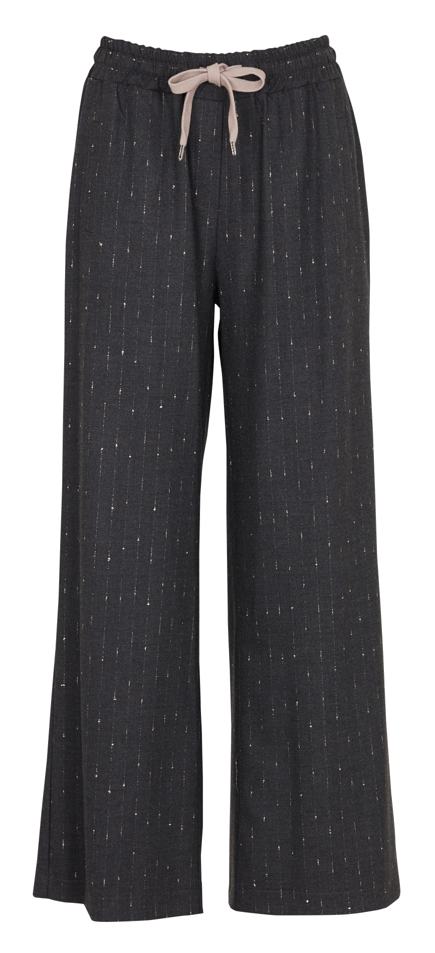 Wide-leg pants with fine stripes PLEASE Grey