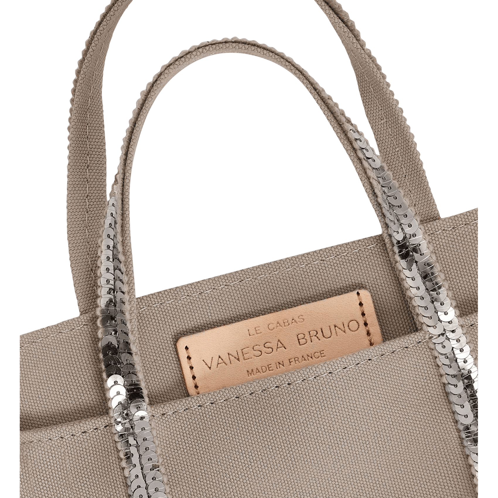 Mini-Shopper aus Canvas mit Pailletten VANESSA BRUNO Grau