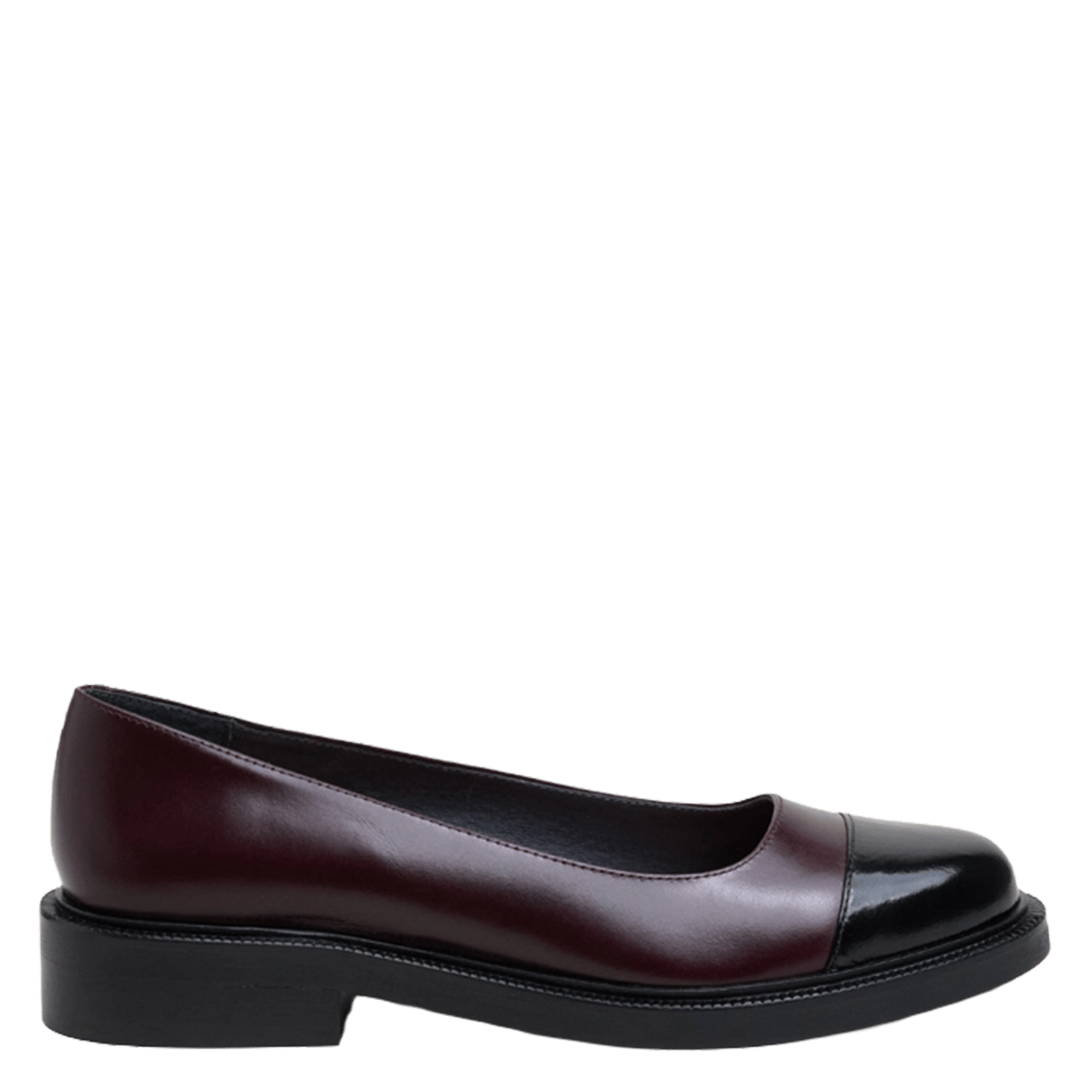 Heeled leather ballet pumps JONAK Red