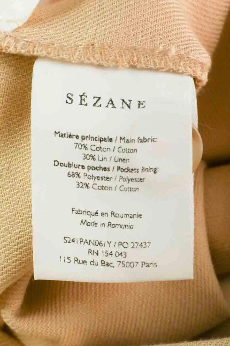 Wide-leg pants SEZANE - Seconde main Beige