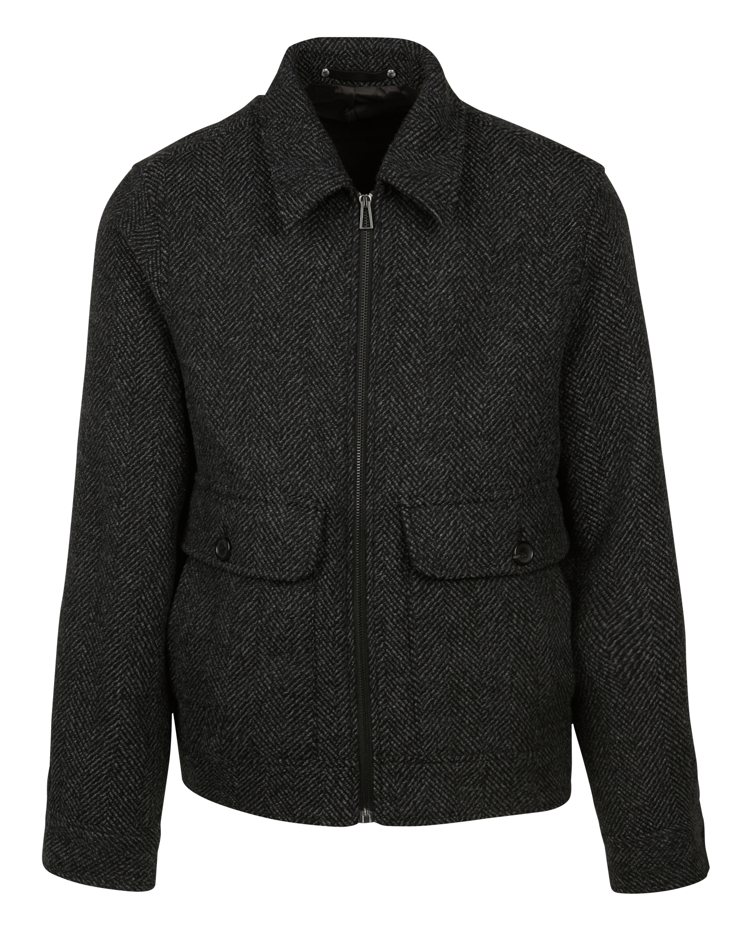 Classic-collar wool-blend jacket PAUL SMITH Black