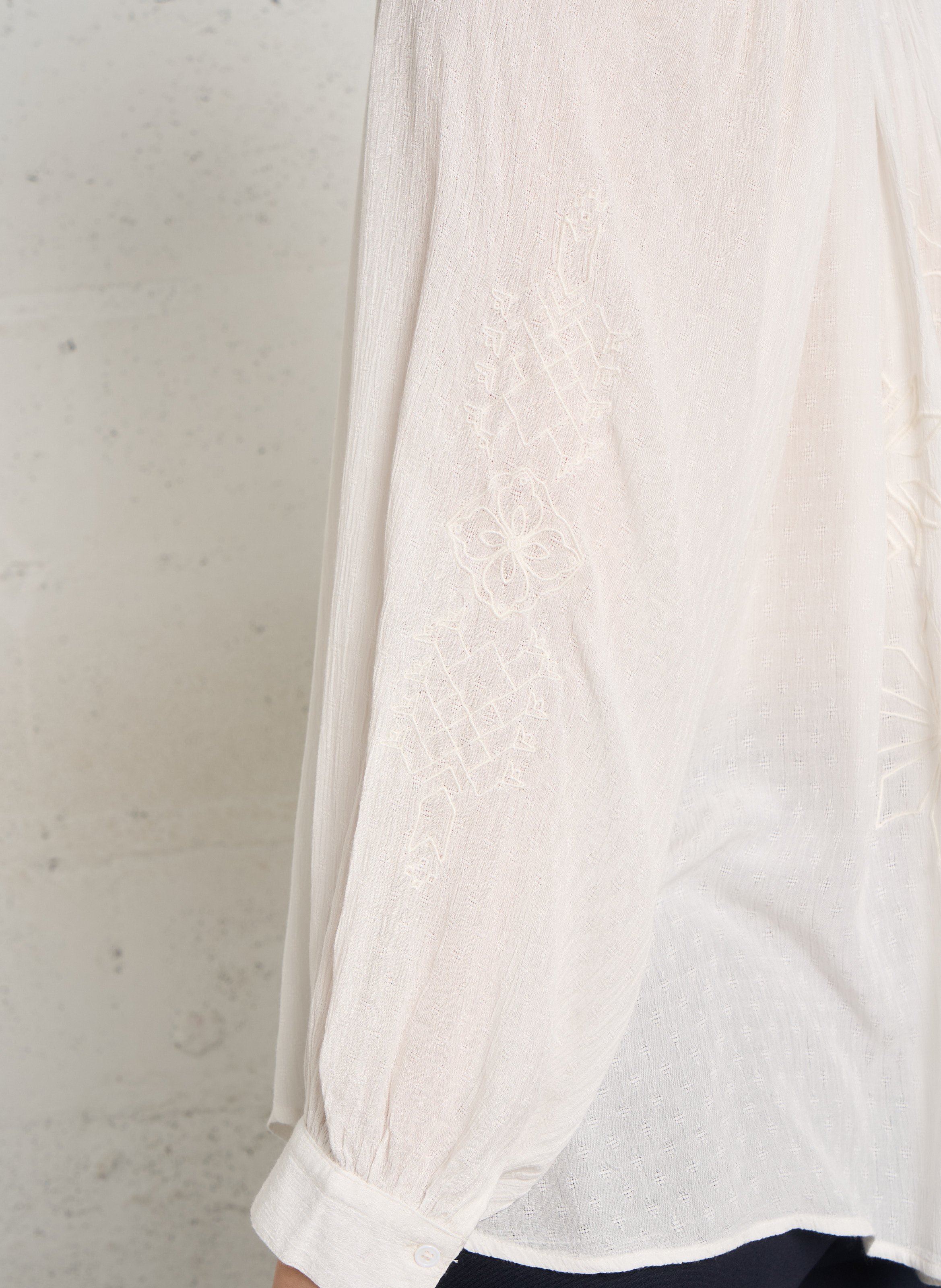 Weite Langarmbluse LA PETITE ETOILE Beige