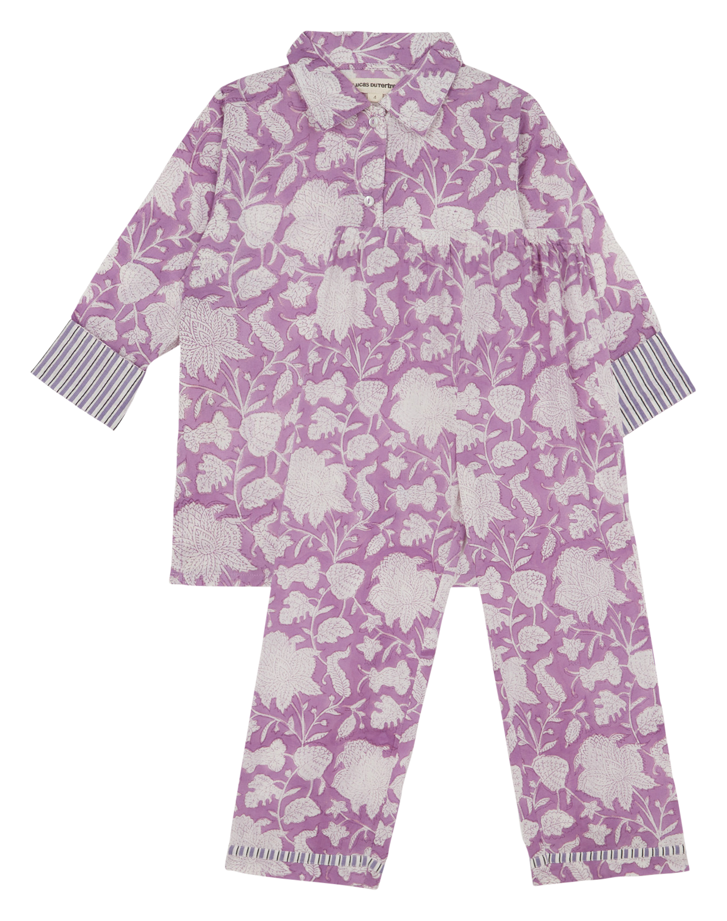 Pyjama imprimé en coton  - 15 ANS - EDITION LIMITEE LUCAS DU TERTRE Violet