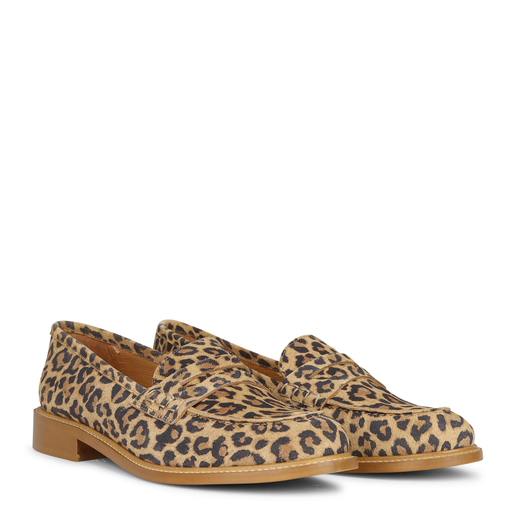 Mocassins léopard en cuir velours MELLOW YELLOW Multicolore