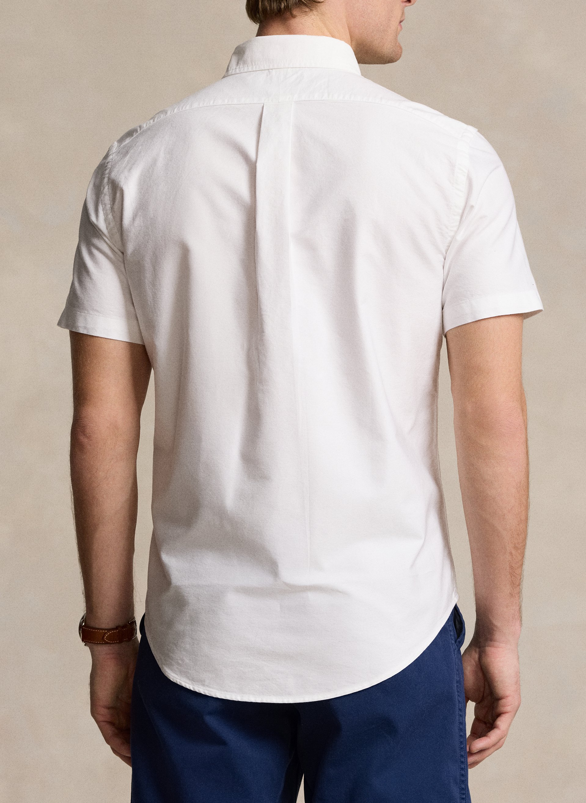 Chemise col américain slim-fit en coton POLO RALPH LAUREN Blanc