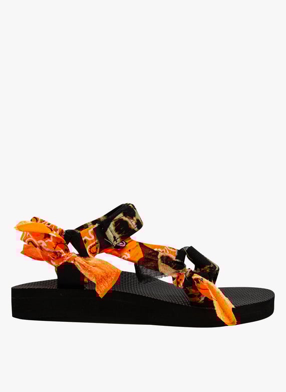 Strappy flat sandals Leopard orange Arizona love Women Place
