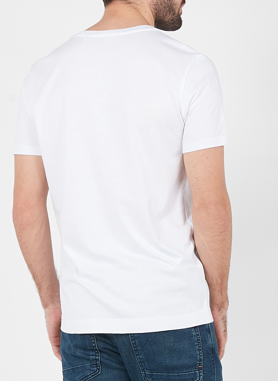 Rundhals-T-Shirt aus Baumwoll-Mix IKKS Weiss