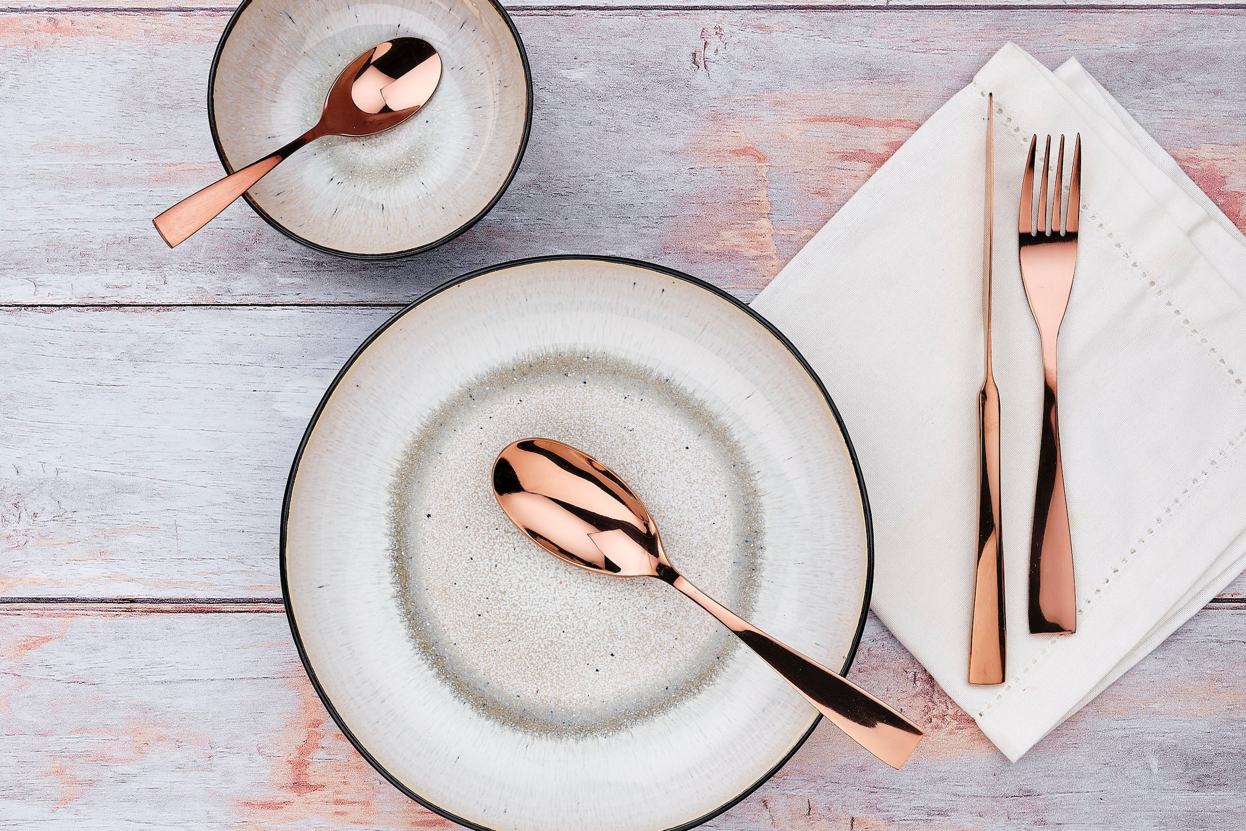 Set of 6 small spoons BJORN Red