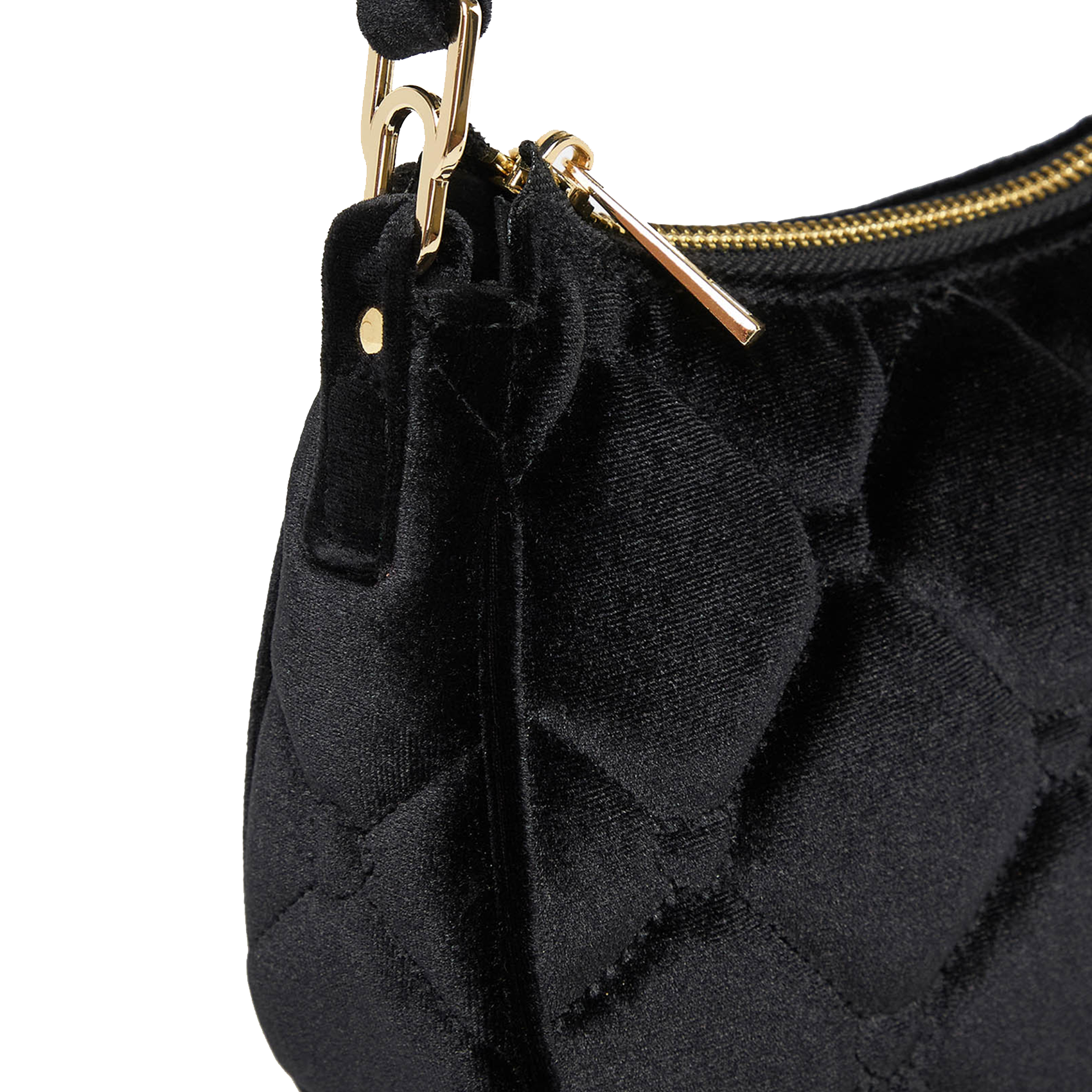 Baguettetasche aus Velours TARA JARMON Schwarz