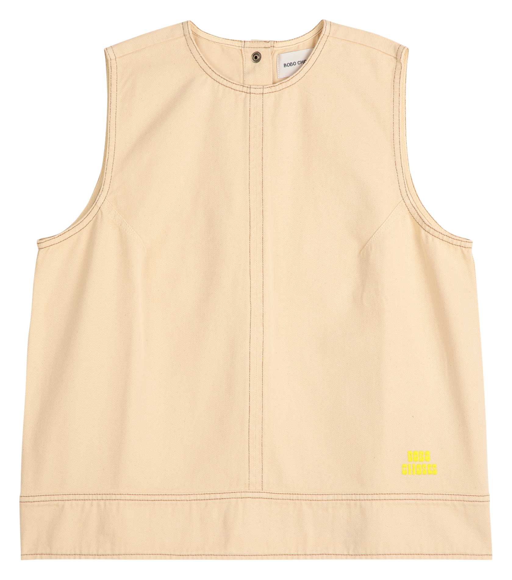 Top van biokatoen met ronde hals BOBO CHOSES Geel