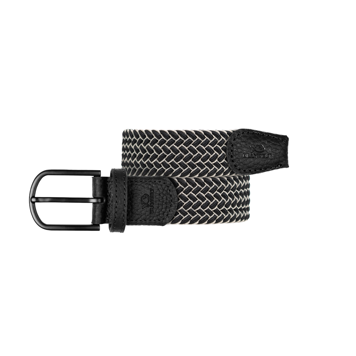 Multicolored braided elastic belt BILLYBELT Grey